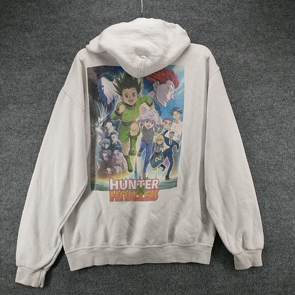 Hunter X Hunter Mens Hoodie Sweatshirt White Medium Long Sleeve Polycotton Anime - Picture 3 of 16